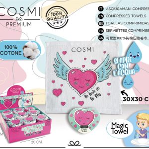Toallas magicas 100% algodón Cosmi